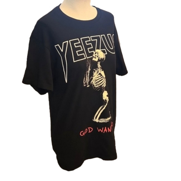 Womens Yeezus black graphic God Wants You tee size M. - Picture 4 of 12